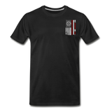 Best Firefighter Dad Ever Men's Premium T-Shirt (CK1848) - black