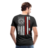 Best Firefighter Dad Ever Men's Premium T-Shirt (CK1848) - black