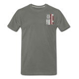 Best Firefighter Dad Ever Men's Premium T-Shirt (CK1848) - asphalt gray
