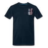 Best Firefighter Dad Ever Men's Premium T-Shirt (CK1848) - deep navy