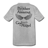 Brother Amazing Angel Sister of An Angel Kids' Premium T-Shirt - heather gray