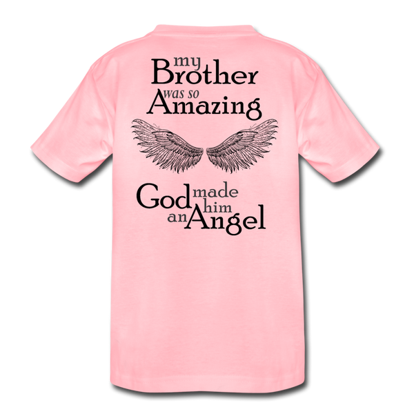 Brother Amazing Angel Sister of An Angel Kids' Premium T-Shirt - pink
