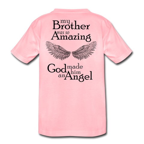 Brother Amazing Angel Sister of An Angel Kids' Premium T-Shirt - pink