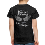 Brother Amazing Angel Sister of An Angel Toddler Premium T-Shirt - charcoal grey
