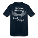 Brother Amazing Angel Sister of An Angel Toddler Premium T-Shirt - deep navy