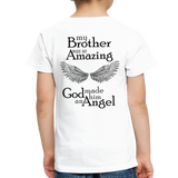 Brother Amazing Angel Sister of An Angel Toddler Premium T-Shirt - white