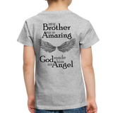 Brother Amazing Angel Sister of An Angel Toddler Premium T-Shirt - heather gray