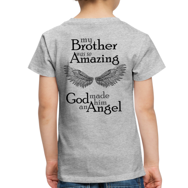 Brother Amazing Angel Sister of An Angel Toddler Premium T-Shirt - heather gray
