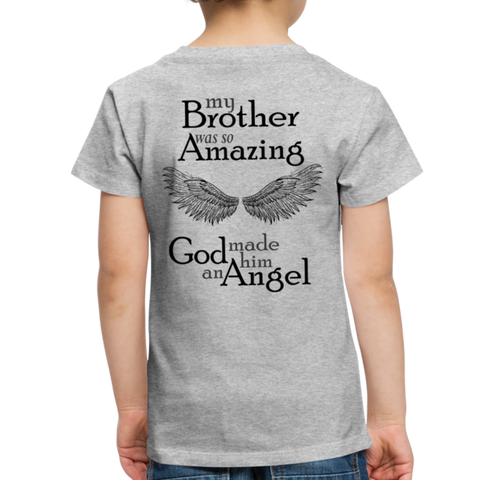 Brother Amazing Angel Sister of An Angel Toddler Premium T-Shirt - heather gray