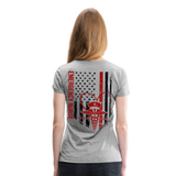 Emergency Nurse Flag Women’s Premium T-Shirt (CK4126) - heather gray