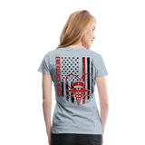 Emergency Nurse Flag Women’s Premium T-Shirt (CK4126) - heather ice blue