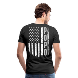 Popo American Flag Men's Premium T-Shirt - black