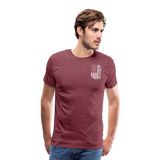 Popo American Flag Men's Premium T-Shirt - heather burgundy