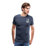 Popo American Flag Men's Premium T-Shirt - heather blue