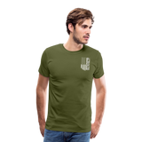 Popo American Flag Men's Premium T-Shirt - olive green