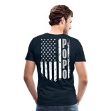 Popo American Flag Men's Premium T-Shirt - deep navy