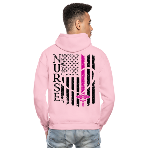 Alicia RN Nurse Flag Gildan Heavy Blend Adult Hoodie - light pink
