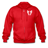 Mom Guardian Angel Gildan Heavy Blend Adult Zip Hoodie (CK3545 Mom Zip) - red