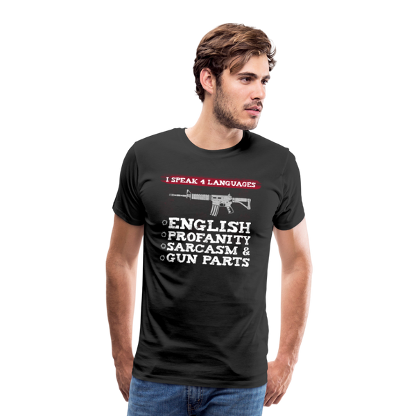 I Speak Four Languages Men's Premium T-Shirt (CK4133) - black