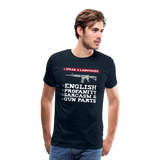 I Speak Four Languages Men's Premium T-Shirt (CK4133) - deep navy