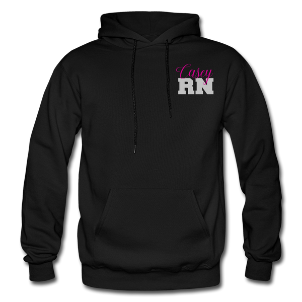 Casey RN Nurse Flag Gildan Heavy Blend Adult Hoodie - black