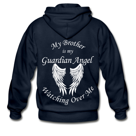 Brother Guardian Angel Gildan Heavy Blend Adult Zip Hoodie (CK3609 Zip) - navy