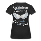 Grandson Amazing Angel Women’s Premium T-Shirt (CK3573) - black