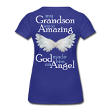 Grandson Amazing Angel Women’s Premium T-Shirt (CK3573) - royal blue