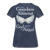 Grandson Amazing Angel Women’s Premium T-Shirt (CK3573) - heather blue