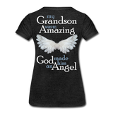 Grandson Amazing Angel Women’s Premium T-Shirt (CK3573) - charcoal grey
