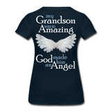 Grandson Amazing Angel Women’s Premium T-Shirt (CK3573) - deep navy
