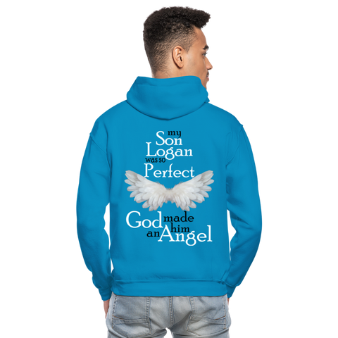 Logan Guardian Angel Gildan Heavy Blend Adult Hoodie - turquoise