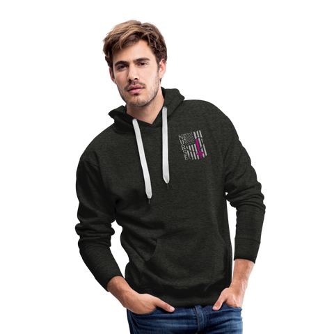 Nurse Flag Men’s Premium Hoodie (CK1389) - charcoal grey