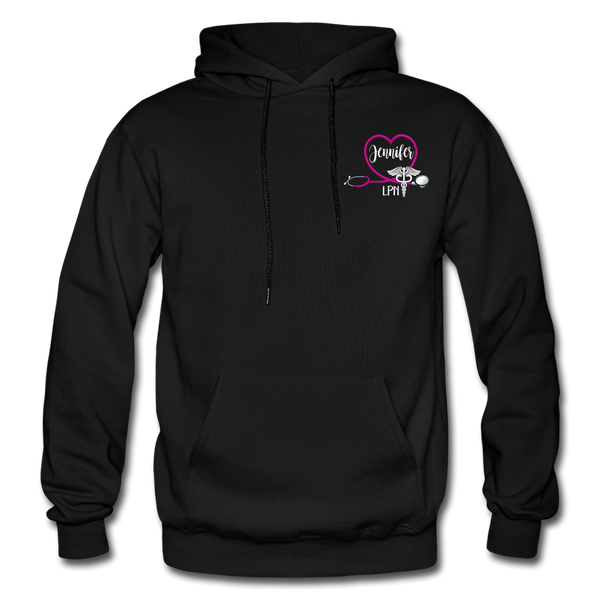 Jennifer LPN Gildan Heavy Blend Adult Hoodie - black