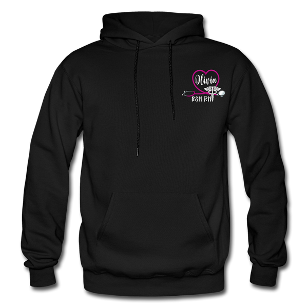 Olivia BSN RN Gildan Heavy Blend Adult Hoodie - black
