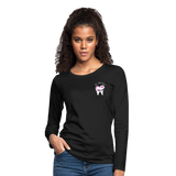 VA Dental Women's Premium Slim Fit Long Sleeve T-Shirt - black