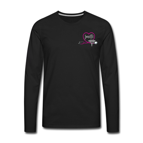 Janelle Men's Premium Long Sleeve T-Shirt - black