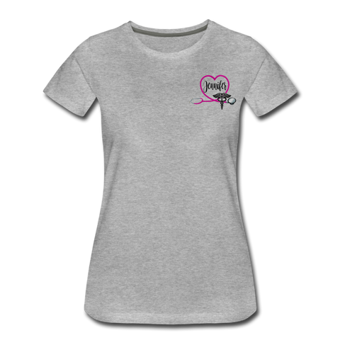 Jennifer Emergency Nurse Flag Women’s Premium T-Shirt - heather gray