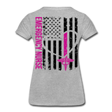 Jennifer Emergency Nurse Flag Women’s Premium T-Shirt - heather gray