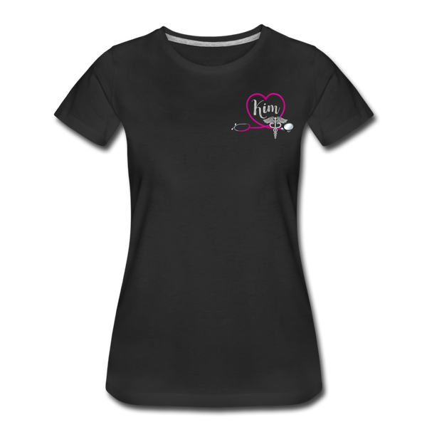 Kim Emergency Nurse Flag Women’s Premium T-Shirt - black