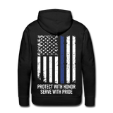 Protect With Honor - Serve With Pride Gildan Heavy Blend Adult Hoodie - black