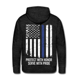 Protect With Honor - Serve With Pride Gildan Heavy Blend Adult Hoodie - charcoal grey