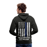 Protect With Honor - Serve With Pride Gildan Heavy Blend Adult Hoodie - charcoal grey