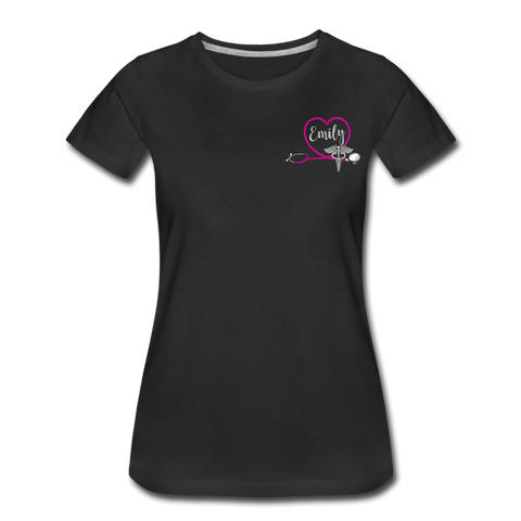 Emily Emergency Nurse Flag Women’s Premium T-Shirt - black