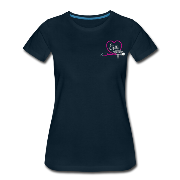 Erin ER Nurse Flag Women’s Premium T-Shirt - deep navy