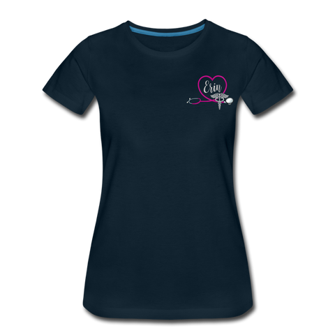 Erin ER Nurse Flag Women’s Premium T-Shirt - deep navy