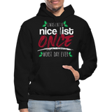 Nice List Once Gildan Heavy Blend Adult Hoodie (CK4308) - black