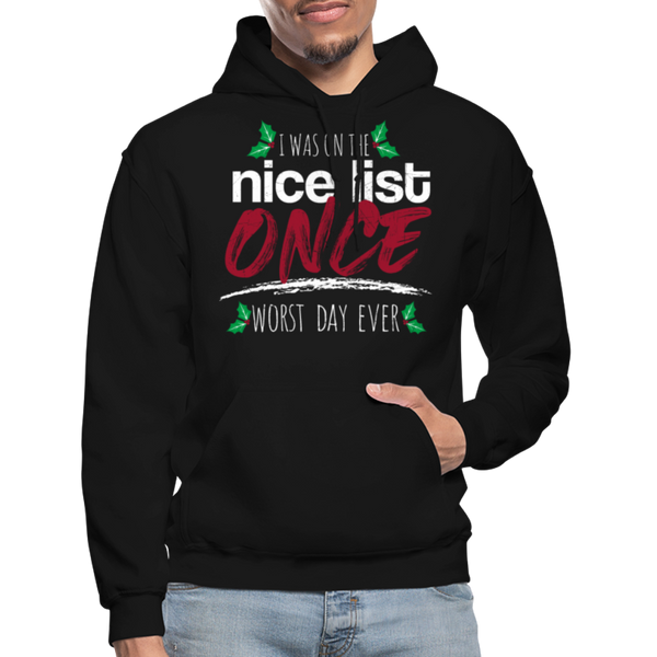 Nice List Once Gildan Heavy Blend Adult Hoodie (CK4308) - black