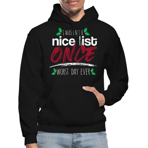Nice List Once Gildan Heavy Blend Adult Hoodie (CK4308) - black