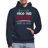 Nice List Once Gildan Heavy Blend Adult Hoodie (CK4308) - navy